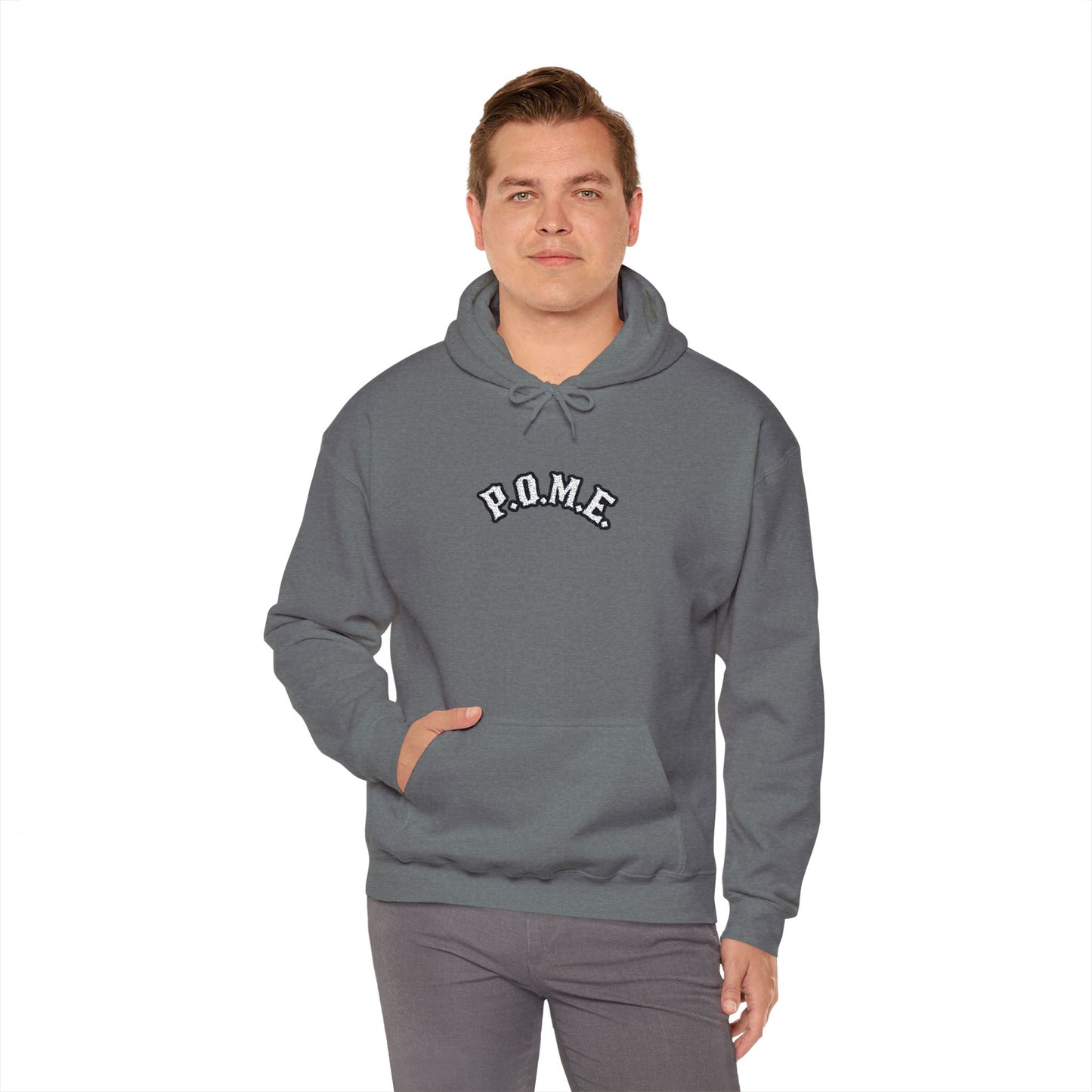 P.O.M.E Core Embroidered Hoodie (Heather Grey)