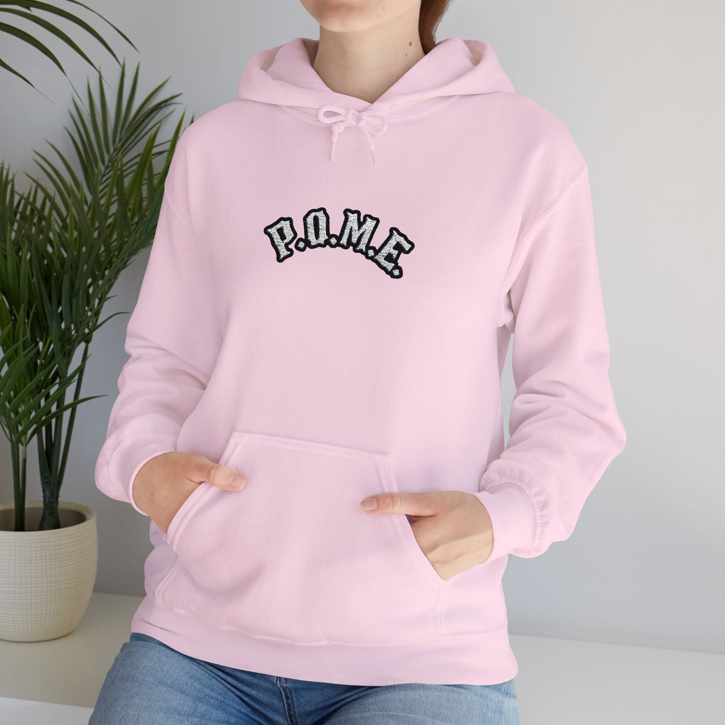 P.O.M.E Core Hoodie (Women's) - Light Pink (Premium Embroidered)