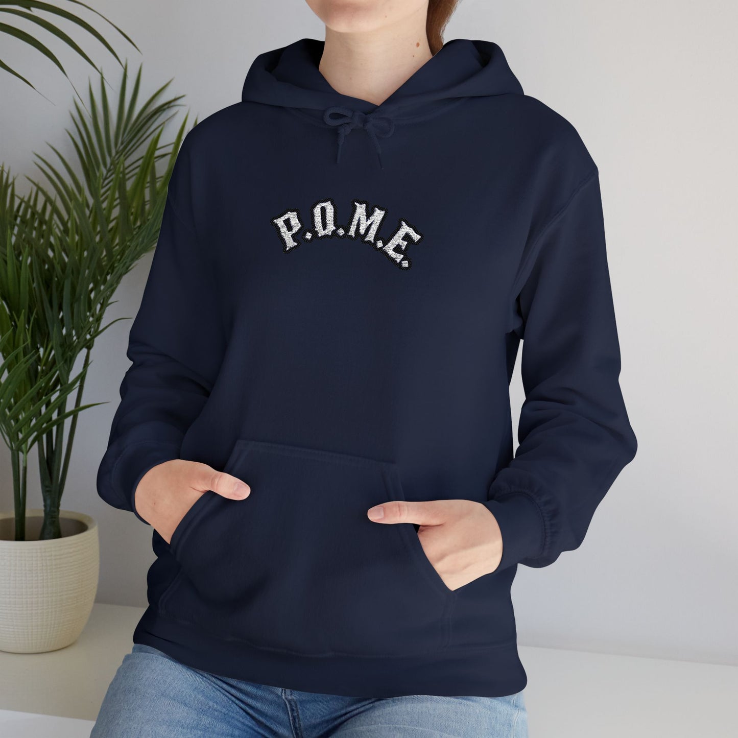 P.O.M.E Core Embroidered Hoodie (Navy Blue)