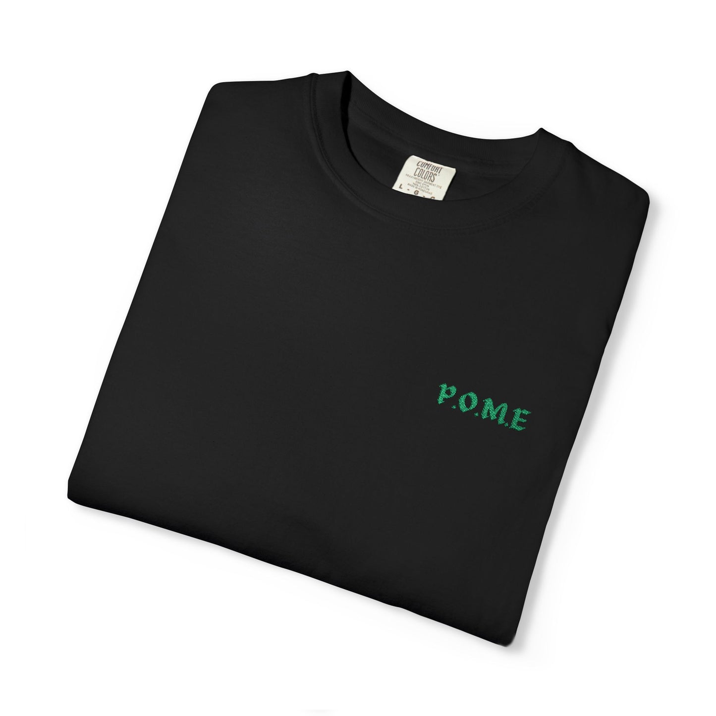 P.O.M.E. Embroidered Logo T-Shirt – Minimal Streetwear Essential (Unisex, Multiple Colourways)